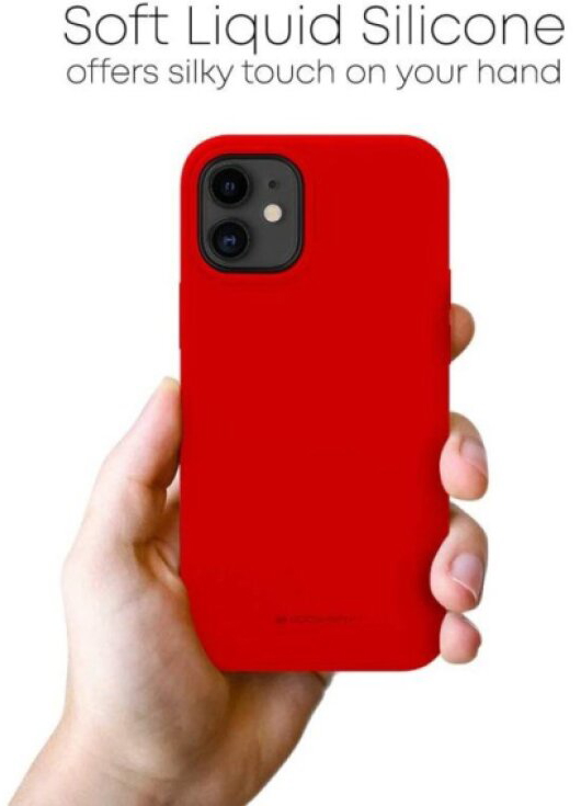 Ochranný kryt pro iPhone 12 mini - Mercury, Silicone Red