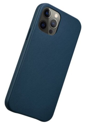 Kožený kryt na iPhone 12 / 12 Pro - iCarer, Original Blue