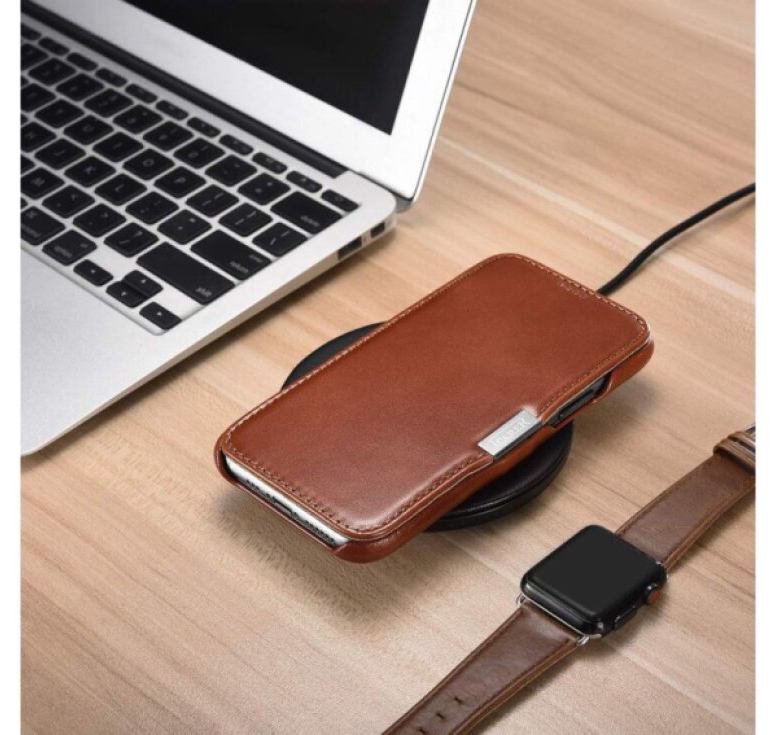 Knížkové pouzdro pro iPhone 11 Pro - iCarer, Vintage Brown