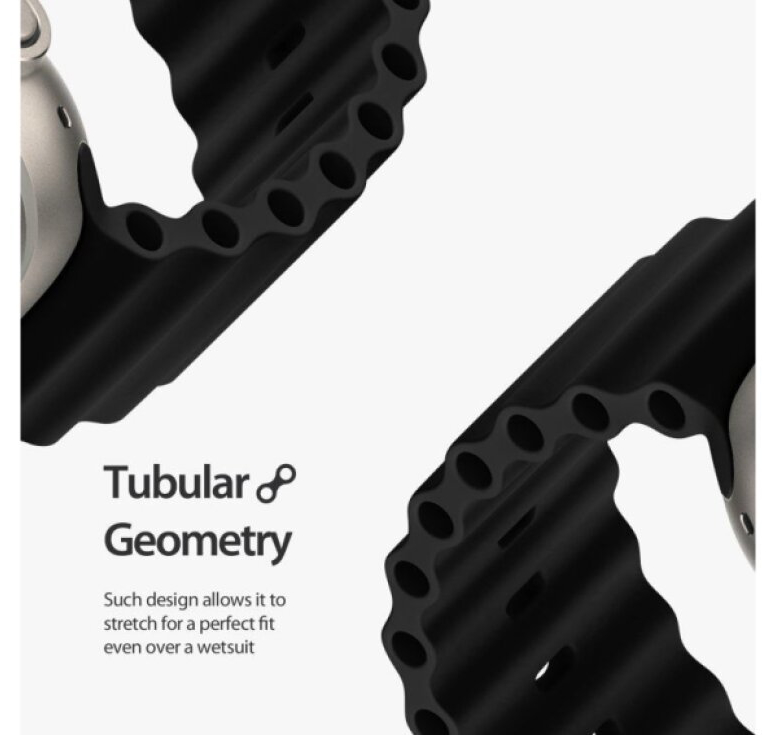 Řemínek pro Apple Watch 44mm / 45mm / 46mm / 49mm - DuxDucis, OceanWave Black