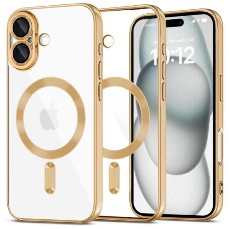 Ochranný kryt na iPhone 16 - Tech-Protect, Magshine MagSafe Shiny Gold