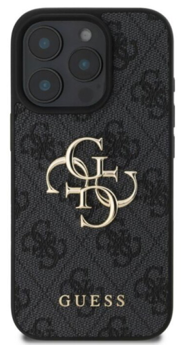 Ochranný kryt na iPhone 16 Pro MAX - Guess, 4G Metal Logo Gray