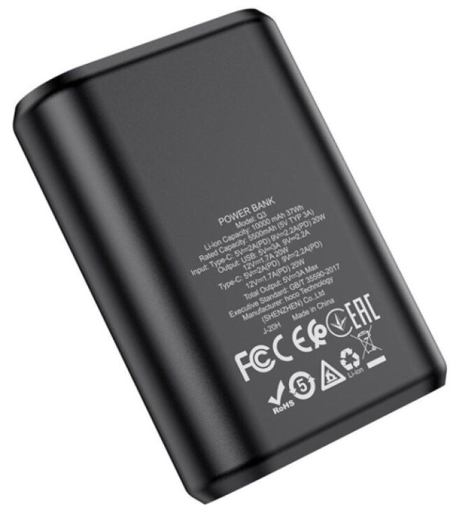 Externí baterie / powerbanka - HOCO, Q3 Mayflower PD20W+QC3.0 10000mAh Black
