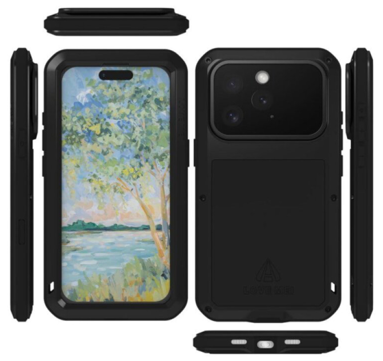 Ochranný kryt na iPhone 16 Pro - LOVE MEI, Powerful Black