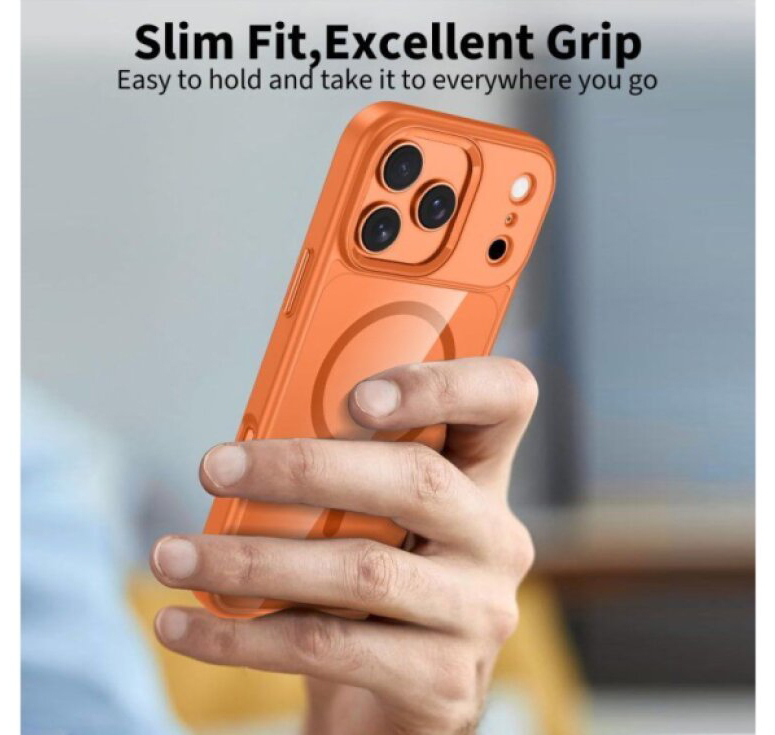 Ochranný kryt na iPhone 17 Pro MAX - Tech-Protect, Magmat MagSafe Orange/Clear