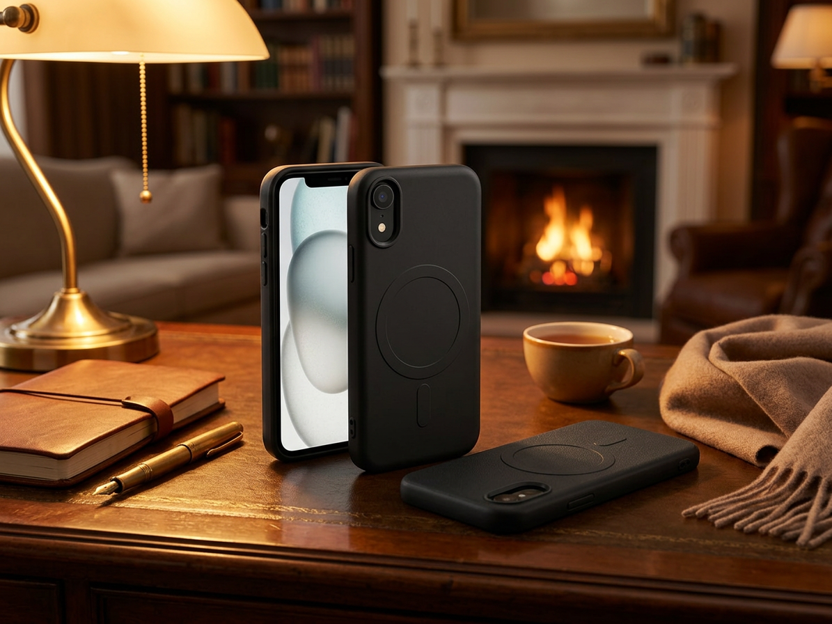Ochranný kryt na iPhone XR - Mercury, SemiSilicon MagSafe Black