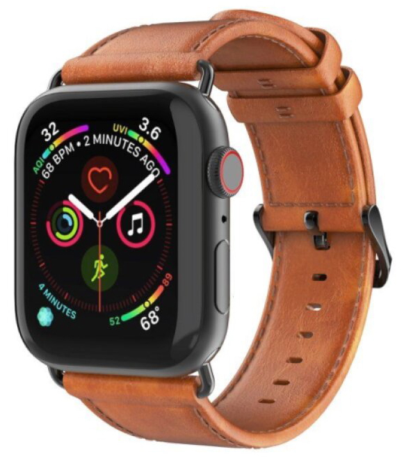 Kožený pásek / řemínek pro Apple Watch 38mm / 40mm / 41mm / 42mm - DuxDucis, Business Brown