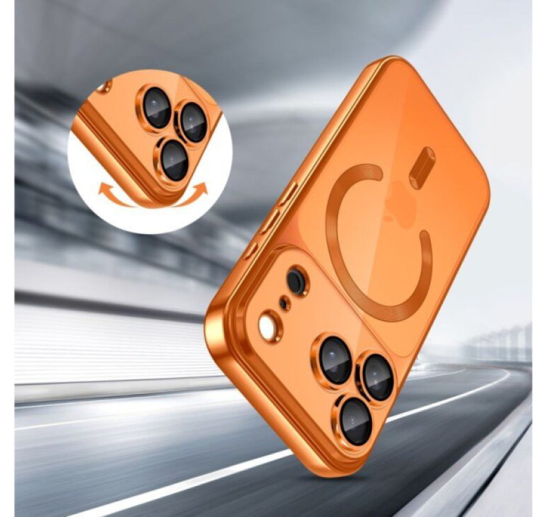 Ochranný kryt na iPhone 17 Pro - Tech-Protect, Magflex MagSafe Shiny Orange