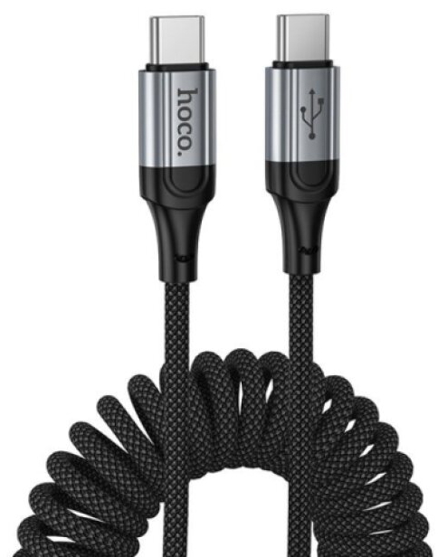 Pružinový kabel USB-C to USB-C - Hoco, X121 Nuevo 60W