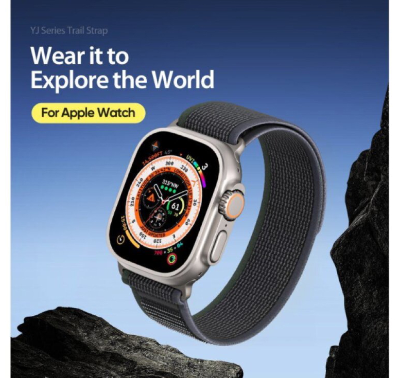 Řemínek na Apple Watch 38mm / 40mm / 41mm / 42mm - DuxDucis, YJ Blue/Grey