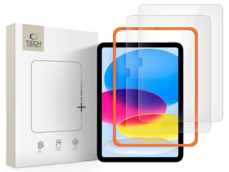 Hybridní ochranné sklo na iPad 11 (2025) / iPad 10.9 (2022) - Tech-Protect, Easy Set+ (2ks s instalačním rámečkem)