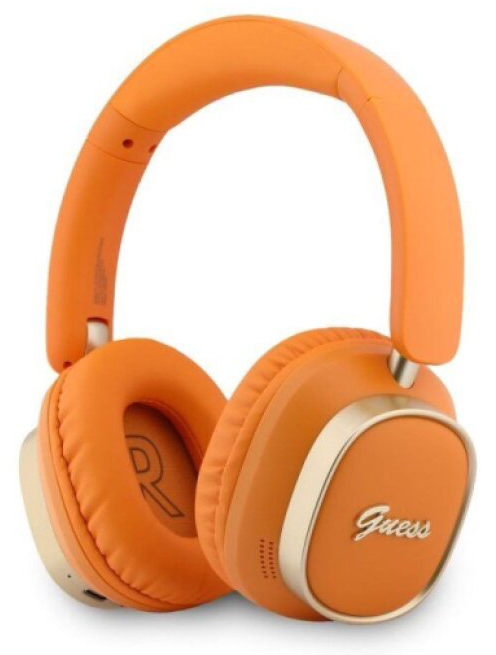 Bezdrátová náhlavní sluchátka - Guess, Script Metal Logo ENC Orange