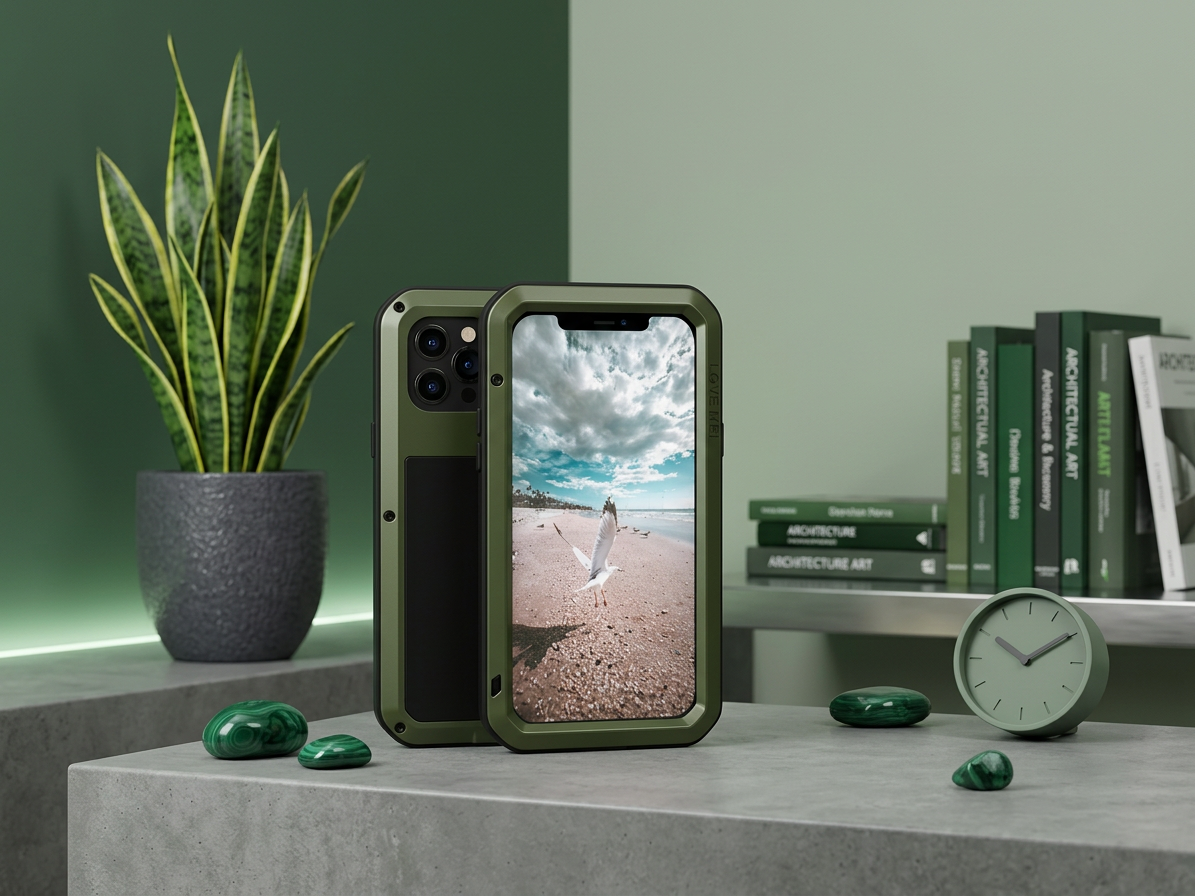 Ochranný kryt pro iPhone 12 Pro - LOVE MEI, Powerful Green