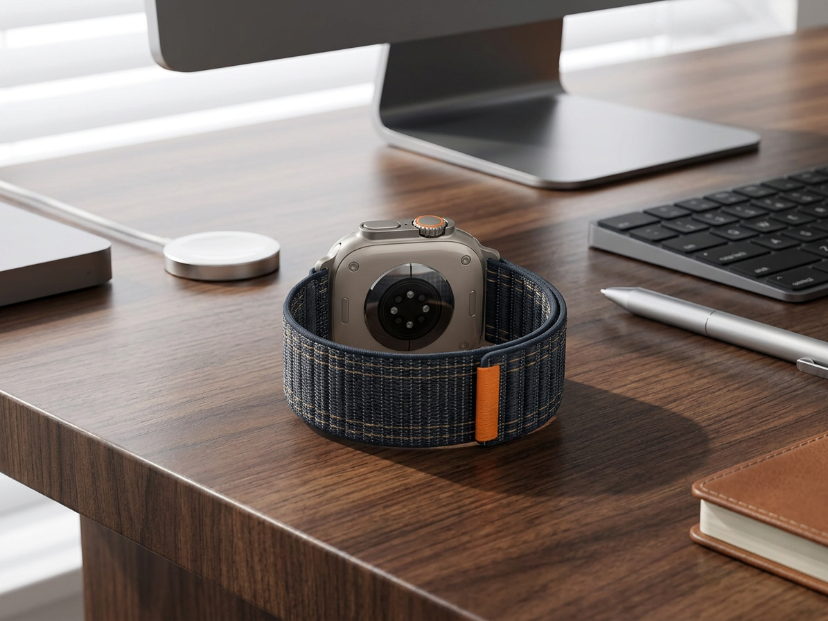 Řemínek pro Apple Watch 44mm / 45mm / 46mm / 49mm - Hoco, WA42 Fabric Dark Blue