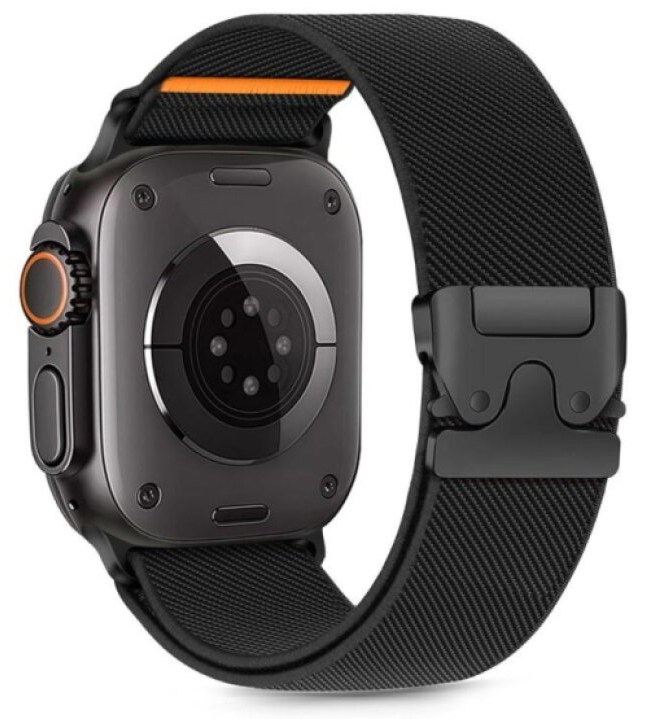 Řemínek pro Apple Watch 44mm / 45mm / 46mm / 49mm - Tech-Protect, Nylon Clasp Black