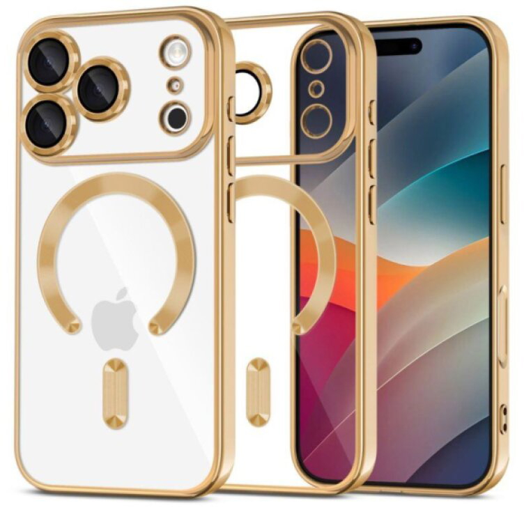 Ochranný kryt na iPhone 17 Pro MAX - Tech-Protect, Magflex MagSafe Shiny Gold
