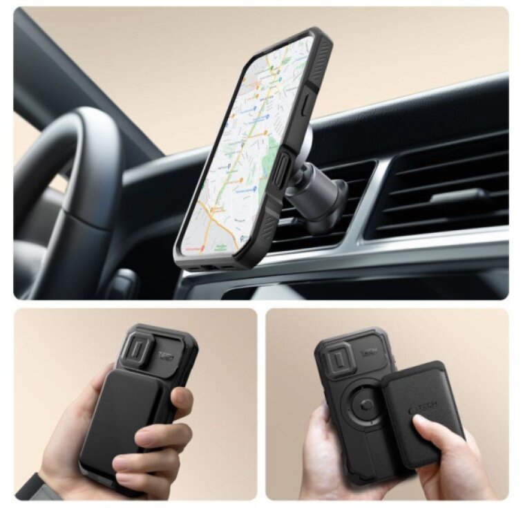 Ochranný kryt na iPhone 17 - Tech-Protect, Kevlar MagSafe Black