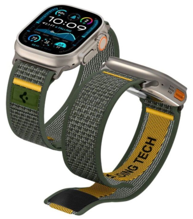 Řemínek na Apple Watch 44mm / 45mm / 46mm / 49mm - Spigen, Athlex Air Active Green