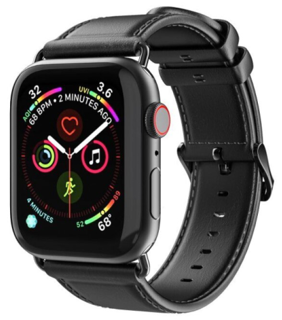 Kožený pásek / řemínek pro Apple Watch 44mm / 45mm / 46mm / 49mm - DuxDucis, Business Black