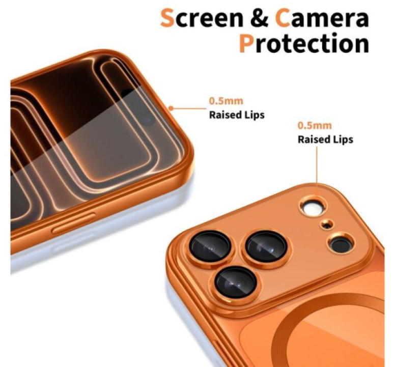 Ochranný kryt na iPhone 17 Pro MAX - Tech-Protect, Magflex MagSafe Shiny Orange