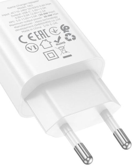 Rychlá nabíječka do sítě - Hoco, N62 Gentle PD30W White