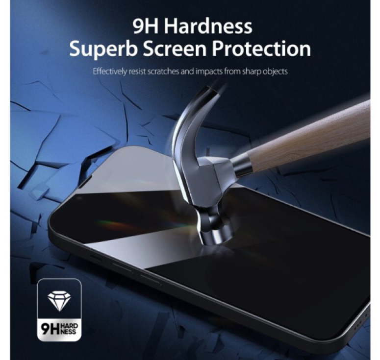 Ochranné tvrzené sklo na iPhone 15 - DuxDucis, Full Glass Privacy