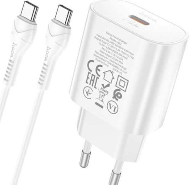 Rychlá USB-C nabíječka do sítě - Hoco, N22 Jetta PD25W + USB-C kabel