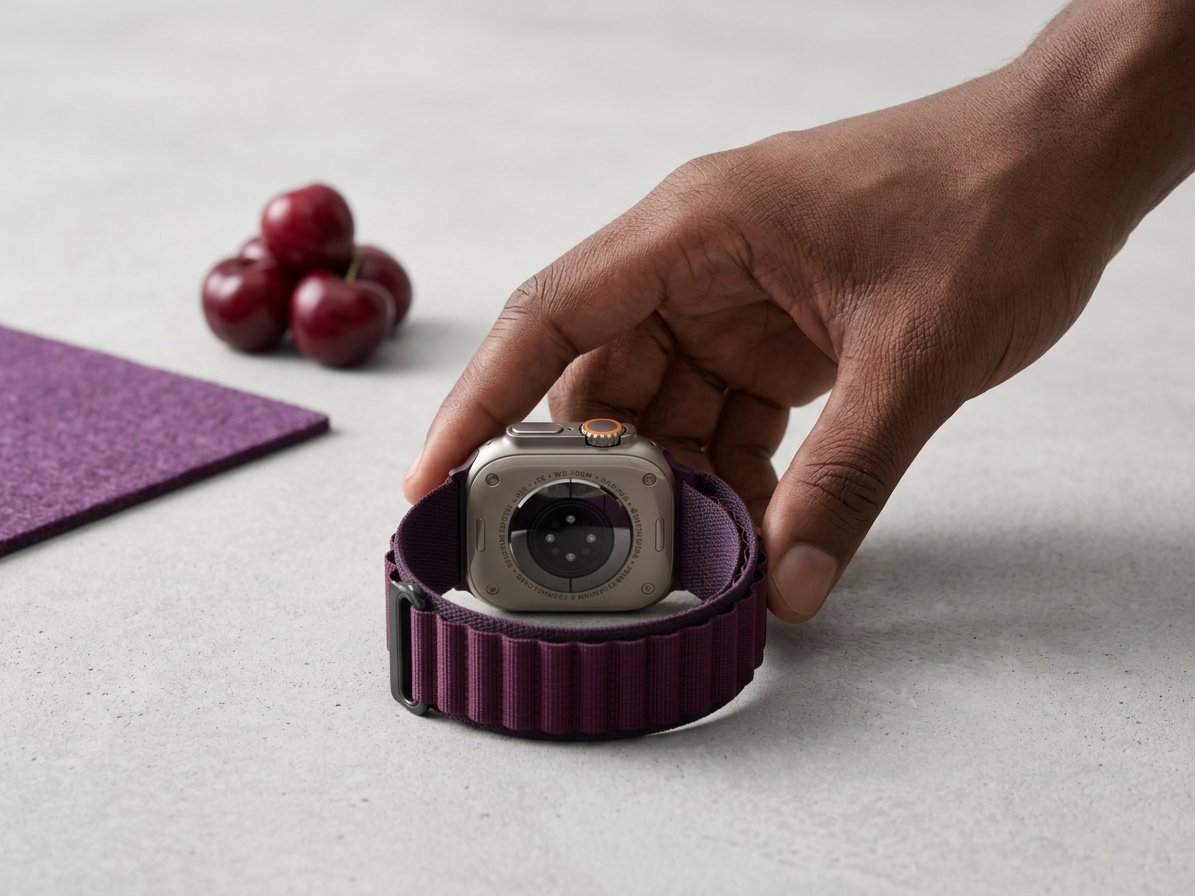 Řemínek pro Apple Watch 44mm / 45mm / 46mm / 49mm - Hoco, WA20 Climbing Purple Cherry