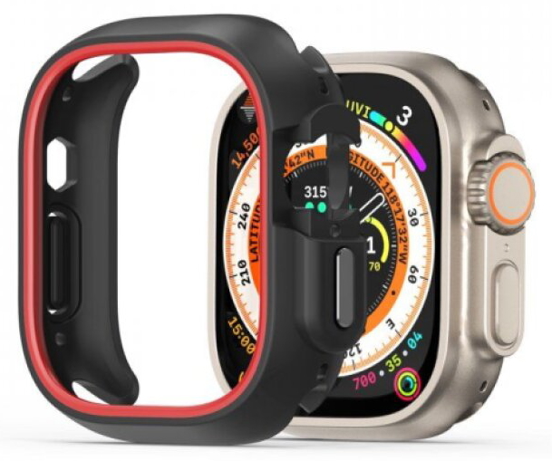 Ochranný kryt na Apple Watch 49mm - DuxDucis, Bamo Black/Red