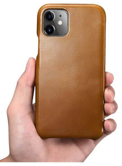 Knížkové pouzdro pro iPhone 12 mini - iCarer, Vintage Khaki
