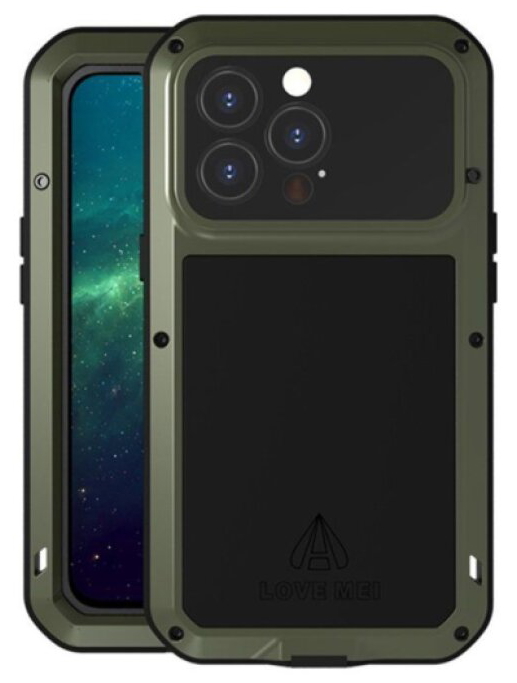 Ochranný kryt pro iPhone 13 Pro - LOVE MEI, Powerful Green