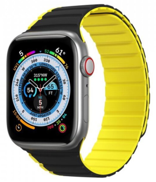 Řemínek na Apple Watch 38mm / 40mm / 41mm / 42mm - DuxDucis, LD BlackYellow