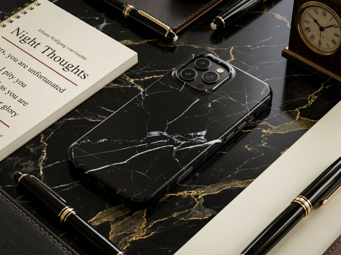Ochranný kryt na iPhone 16 Pro - Marble Black