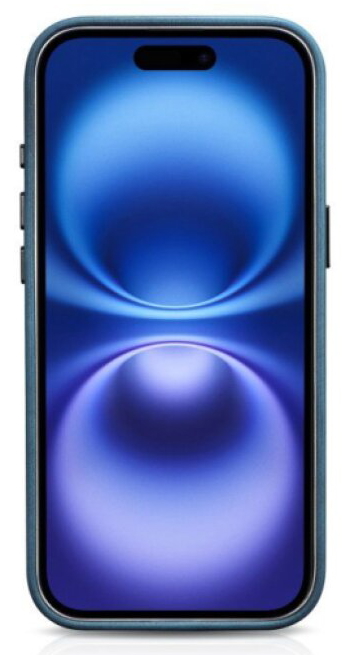 Kožený obal na iPhone Air - iCarer, OilWax MagSafe Blue