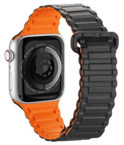 Řemínek pro Apple Watch 38mm / 40mm / 41mm / 42mm - DuxDucis, Armor Black/Orange