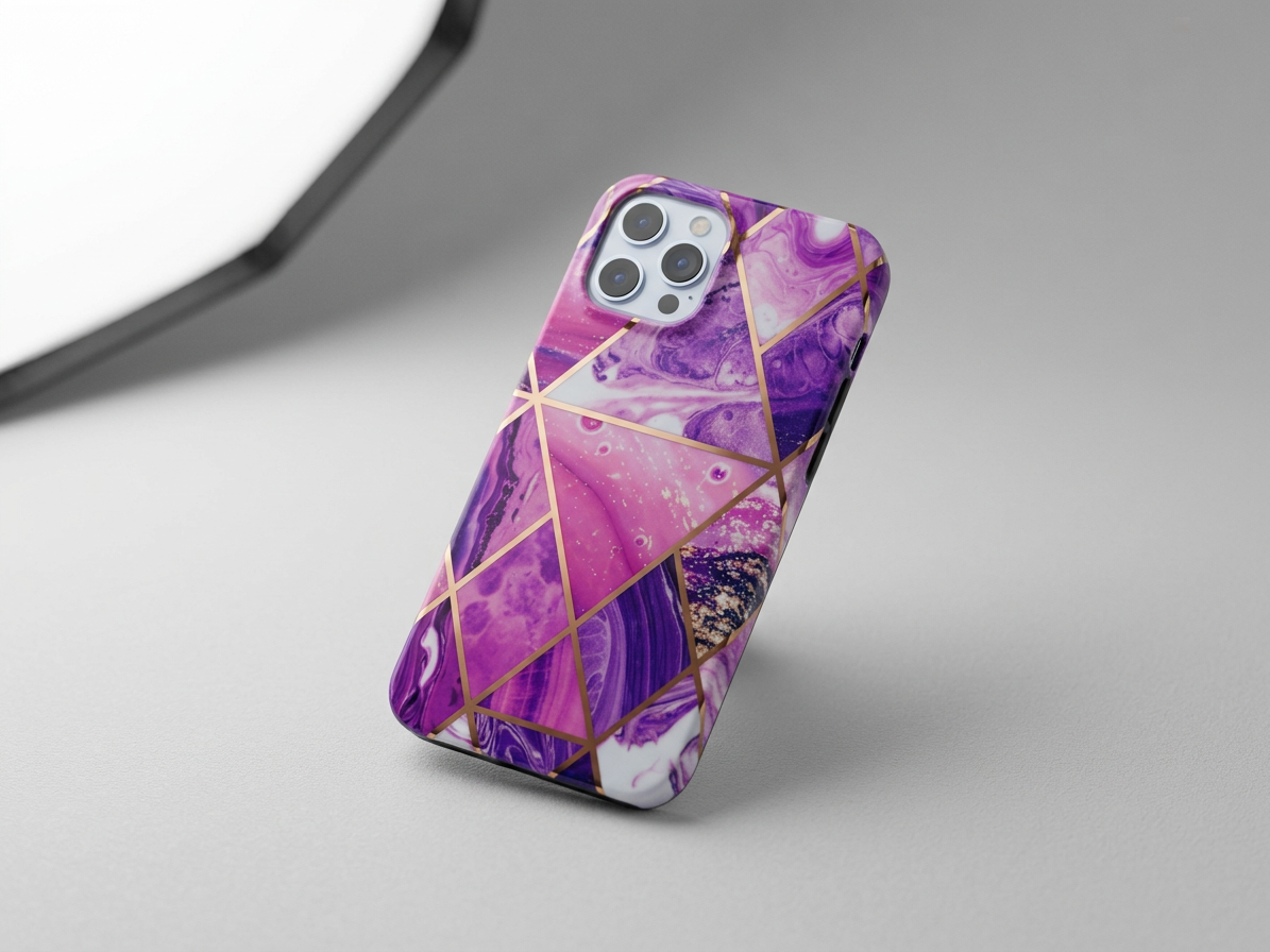 Ochranný kryt na iPhone 15 Pro MAX - Geometric Purple