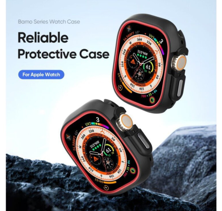 Ochranný kryt na Apple Watch 49mm - DuxDucis, Bamo Black/Red