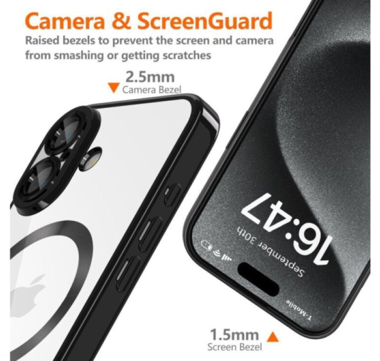 Ochranný kryt na iPhone 17e / 16e - Tech-Protect, Magflex MagSafe Shiny Black