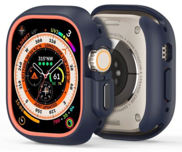 Ochranný kryt na Apple Watch 49mm - DuxDucis, Bamo Midnight/Orange