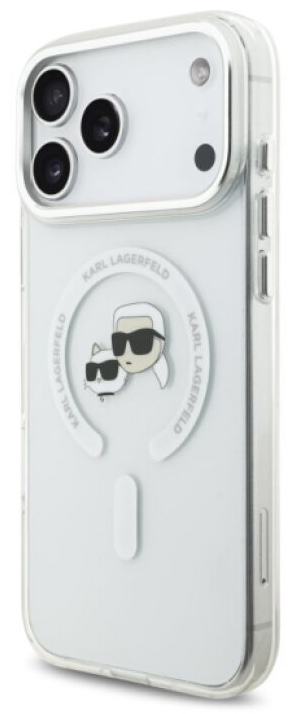 Ochranný kryt na iPhone 17 Pro MAX - Karl Lagerfeld, IML K&CH Heads MagSafe Transparent