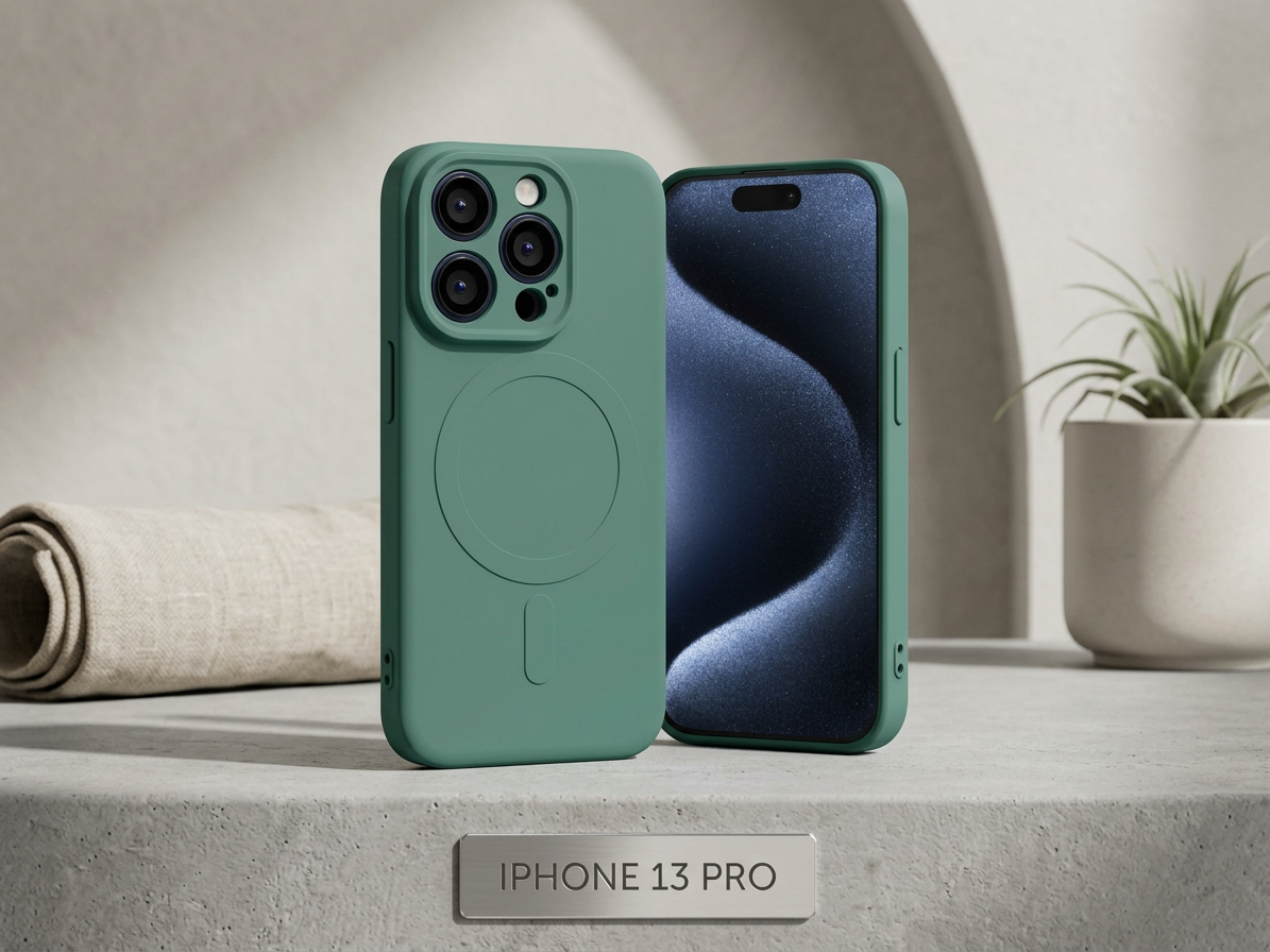 Ochranný kryt na iPhone 13 Pro - Mercury, SemiSilicon MagSafe Green