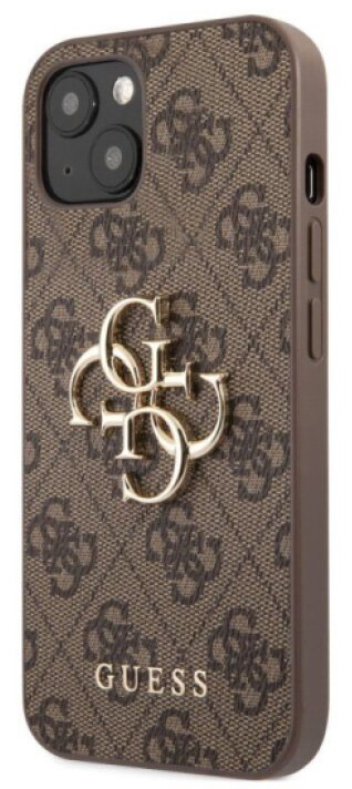 Ochranný kryt pro iPhone 13 - Guess, 4G Logo Back Brown