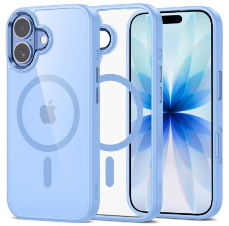 Ochranný kryt na iPhone 17 - Tech-Protect, Magmat MagSafe Blue/Clear
