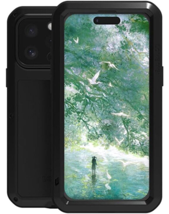 Ochranný kryt na iPhone 16 Pro MAX - LOVE MEI, Powerful Black