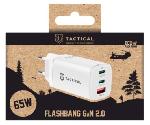 Rychlá nabíječka do sítě - Tactical, FlashBang 2.0 GaN 65W White