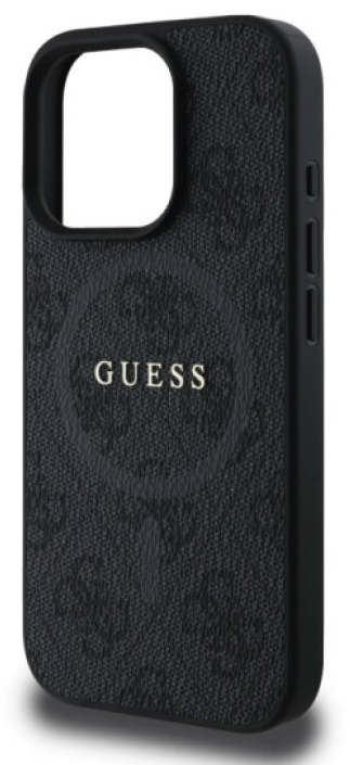 Ochranný kryt na iPhone 16 Pro - Guess, 4G Colored Ring MagSafe Black