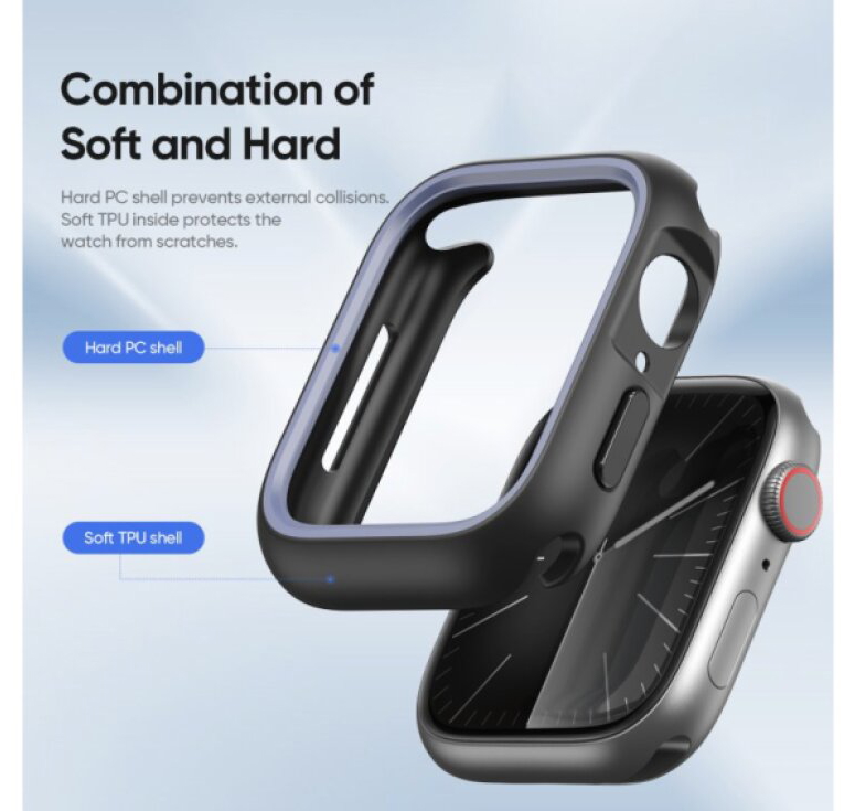 Ochranný kryt na Apple Watch 41mm - DuxDucis, Bamo Black/Gray