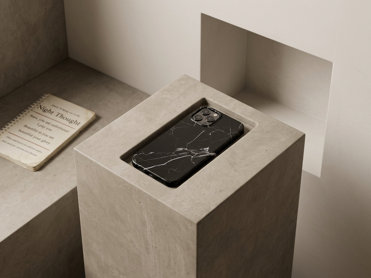 Ochranný kryt na iPhone 16 Pro - Marble Black