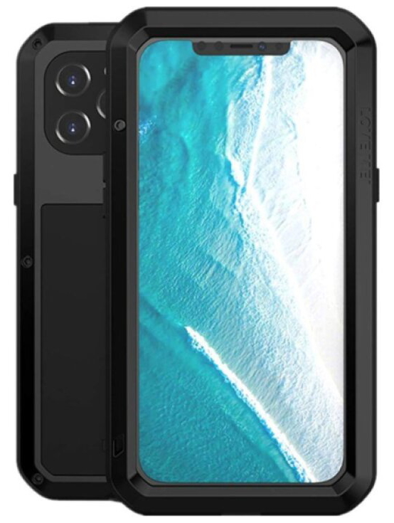 Ochranný kryt pro iPhone 12 Pro MAX - LOVE MEI, Powerful Black