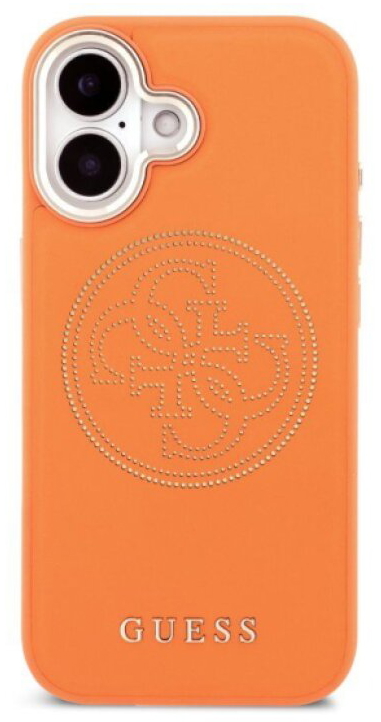 Ochranný kryt na iPhone 17 - Guess, 4G Perforated Logo MagSafe Orange